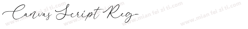 Canvas Script Reg字体转换